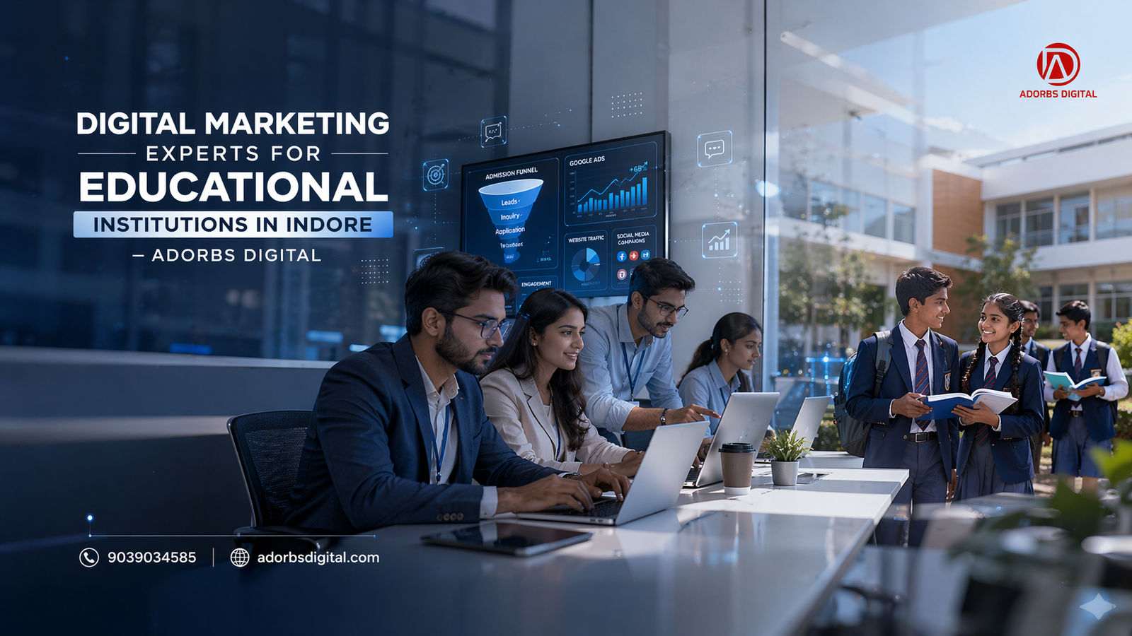 Digital Marketing Experts for Educational Institutions in Indore- Adorbs Digital