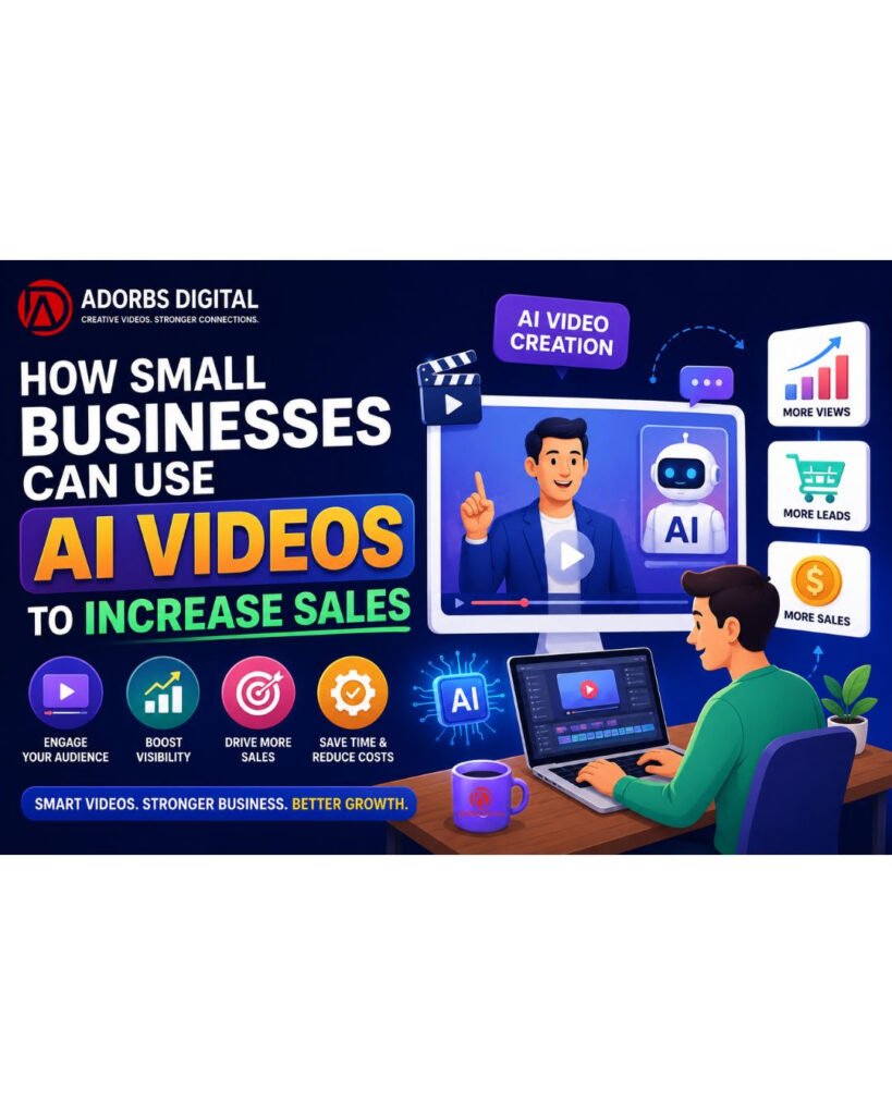 AI video marketing, small business marketing, AI videos, creative reels, video marketing, animated videos, social media marketing, Instagram reels, storytelling ads, digital marketing, AI advertising, promotional videos, business growth, Adorbs Digital, video ads, social media reels, marketing strategies, brand promotion, AI content creation, short video marketing