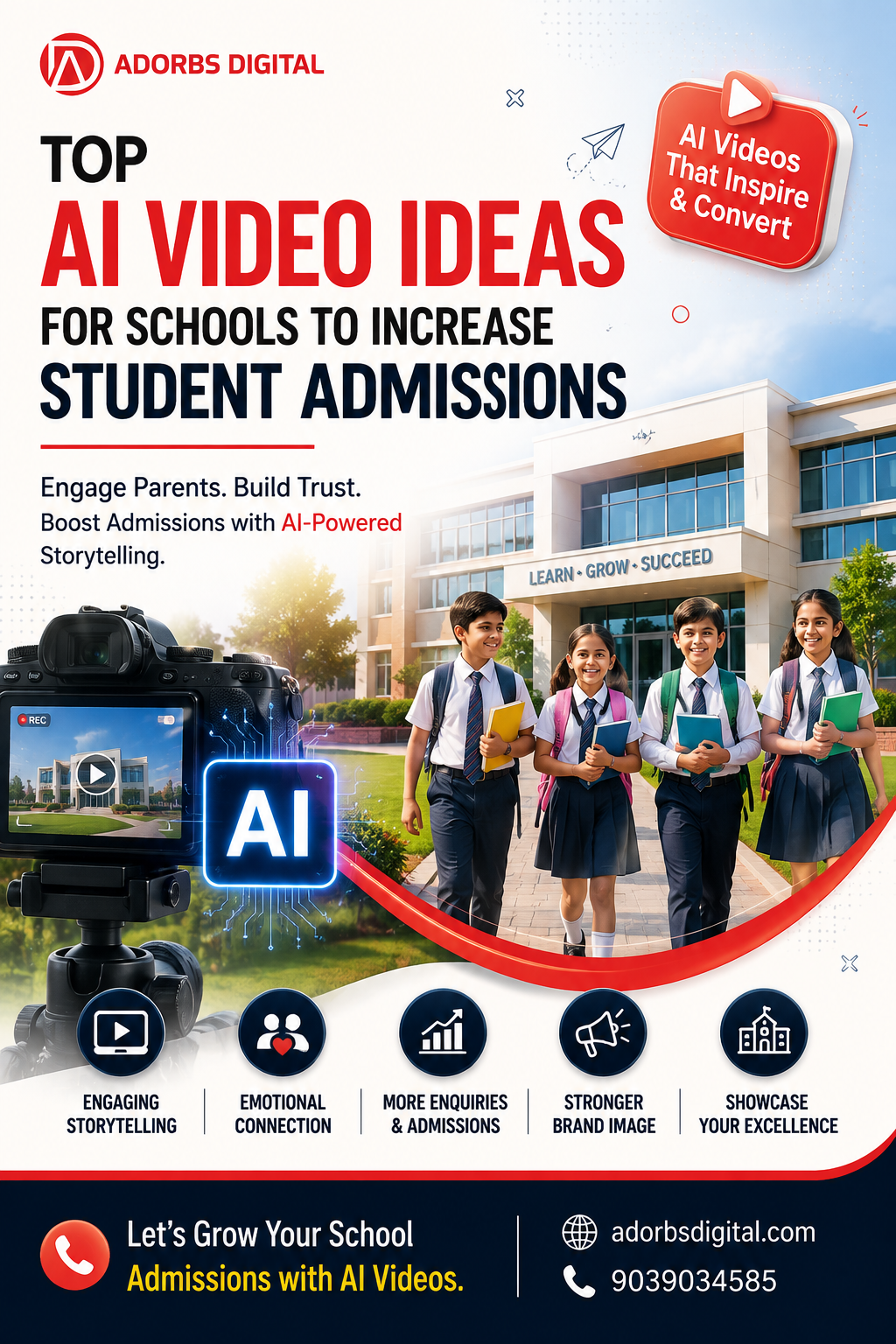 Top AI Video Ideas for Schools to Increase Student Admissions